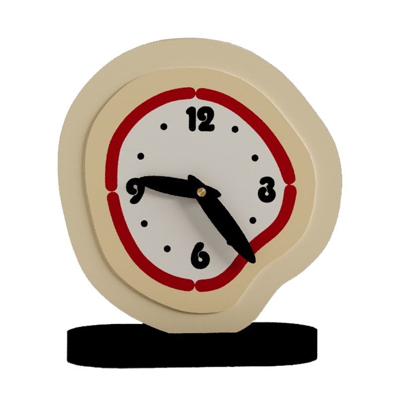 奶油风艺术小钟表台式摆件客厅玄关电视柜桌面迷你V卧室床头钟静