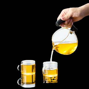 懒人泡茶神器功夫茶具q套装茶壶泡茶家用玻璃全自动磁吸泡茶壶茶