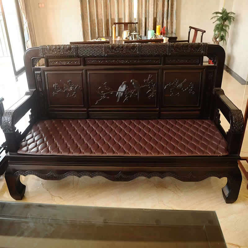 定做椅子坐垫夏款皮沙发垫子客厅高档红木沙发垫木W头坐垫防滑垫