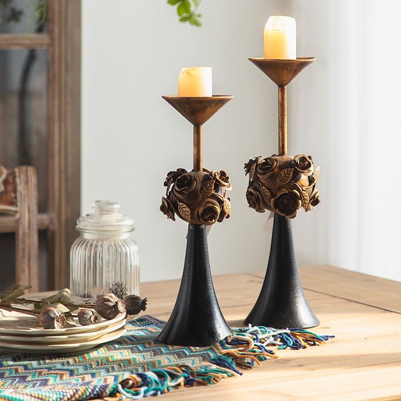 法式外贸创意烛台复古道具浪漫蜡烛台摆件酒吧装饰V台美式欧式台,家居饰品,烛台,淘宝优惠券,粉丝福利购,淘宝优惠卷