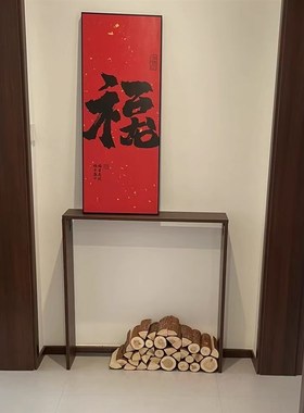 木柴原木壁炉木头背景墙客厅装饰B饭店民宿木材桩摆件橱窗陈列摆