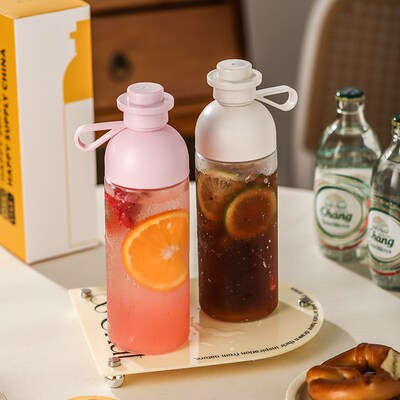 高颜值户外日式糖果杯女学生夏季ins风便携简约塑料W水杯子饮品杯