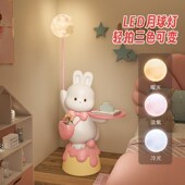 创意儿童床头柜家用卧室落地灯一体床边桌小型卡S通女孩床头置物