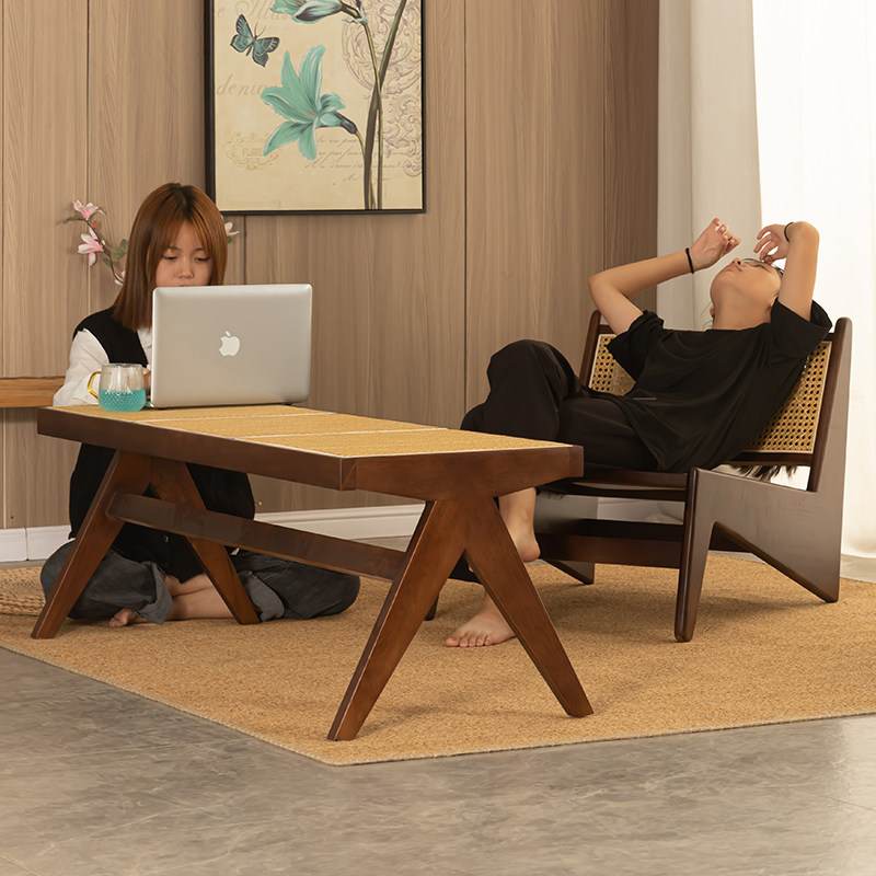 实木藤编长凳昌迪加尔椅中古x长凳日式设计师复古家用民宿换鞋凳,住宅家具,换鞋凳,淘宝优惠券,粉丝福利购,淘宝优惠卷