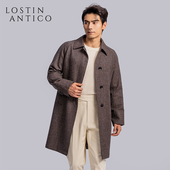 意大利Marzotto商务绅士休闲巴尔玛肯中长款 羊毛大衣