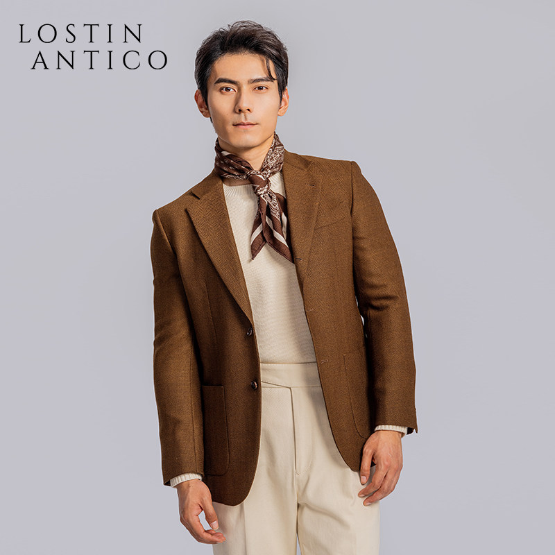 意大利Marzotto休闲单西褐色