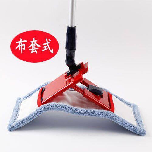 通用折叠板两头套口式平板拖把替换布插板式拖布头尘推擦地布家用