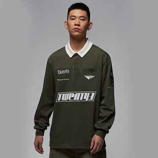 325 NIKE耐克Jordan男长袖 2025春POLO衫 男子长袖 橄榄球上衣HF9324