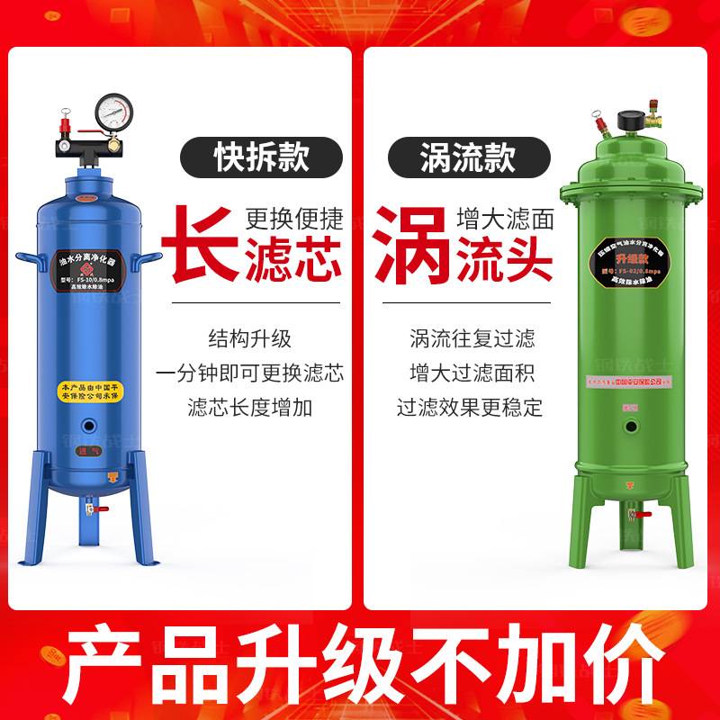 空压机气压油水分离器气泵压缩空气自动排水气源处理器干燥过滤器