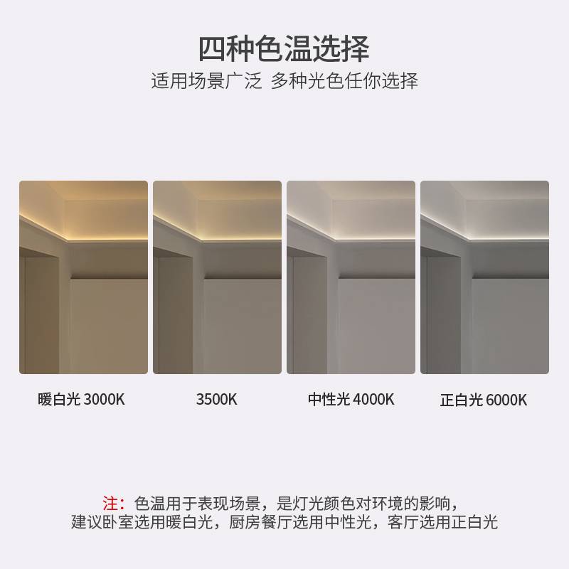 led线性灯嵌入式铝槽客厅厨房吊顶线形灯无边框型材墙角线条灯槽