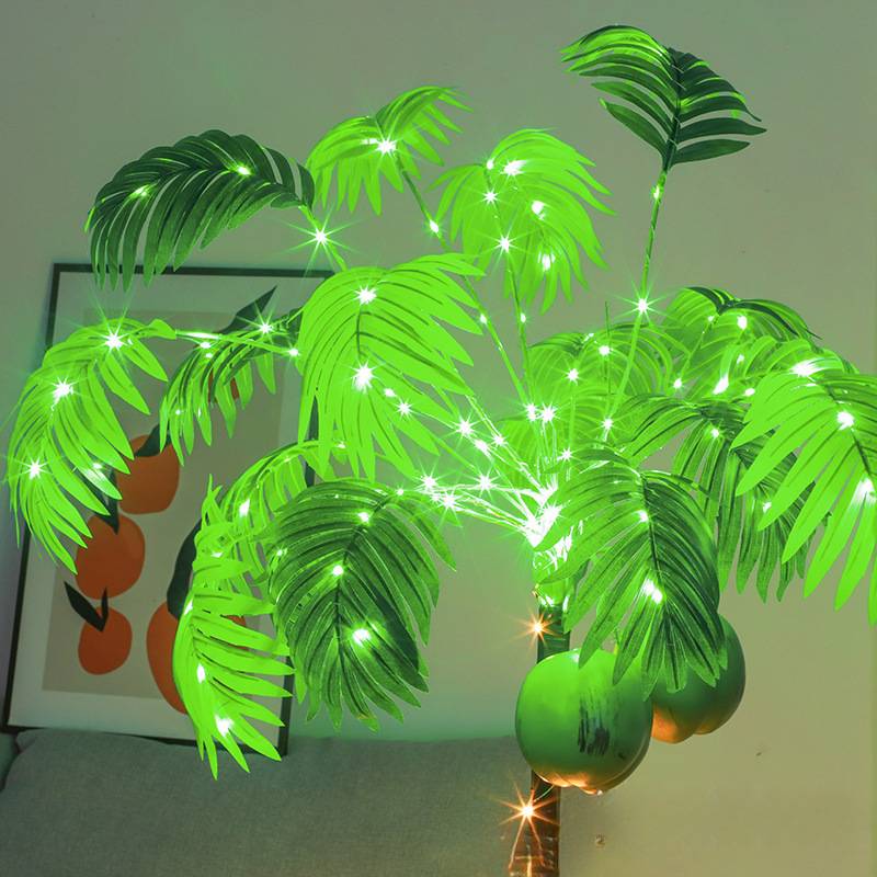 led仿真树灯三亚风棕榈树造型装饰灯网红房间旅游景区场景布置灯