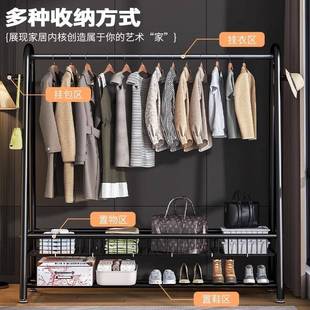 落地衣架家用客厅阳台晾被衣架卧室衣服收纳免打孔简易晒衣架