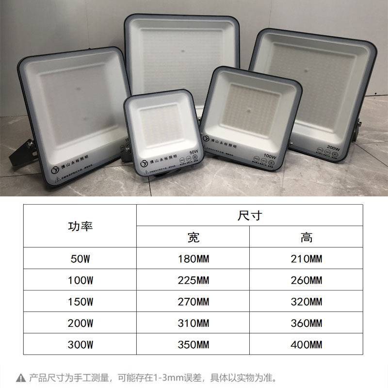 鑫永裕LED泛光灯防水大功率高亮投光灯车间球场方形投光灯