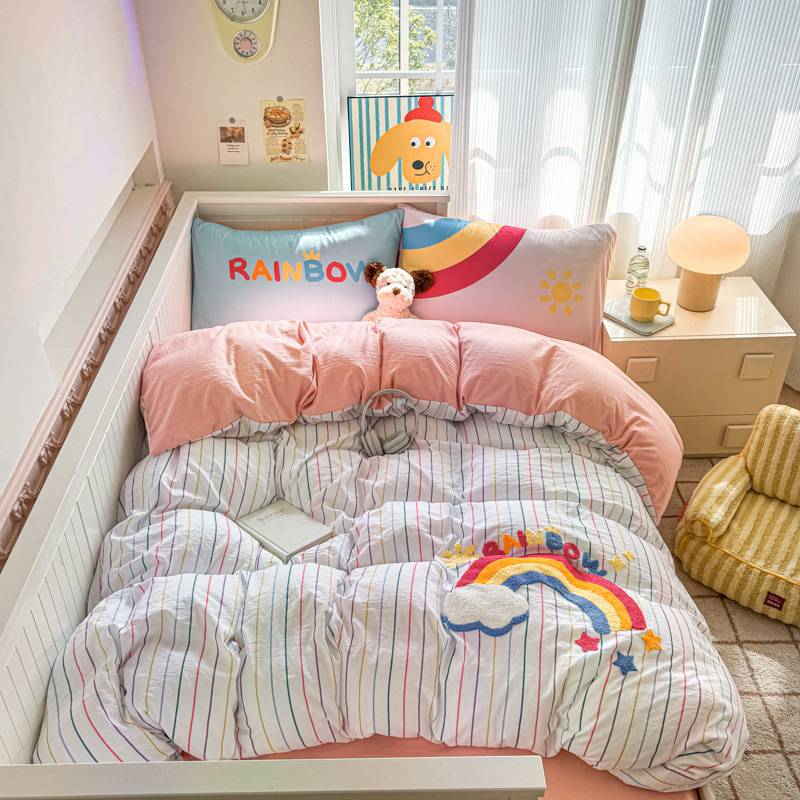 2025款高克重云朵棉毛巾绣四件套学生宿舍三件套加厚磨毛柔软透气