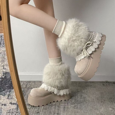 厚底毛毛雪地靴女2025年冬季新款