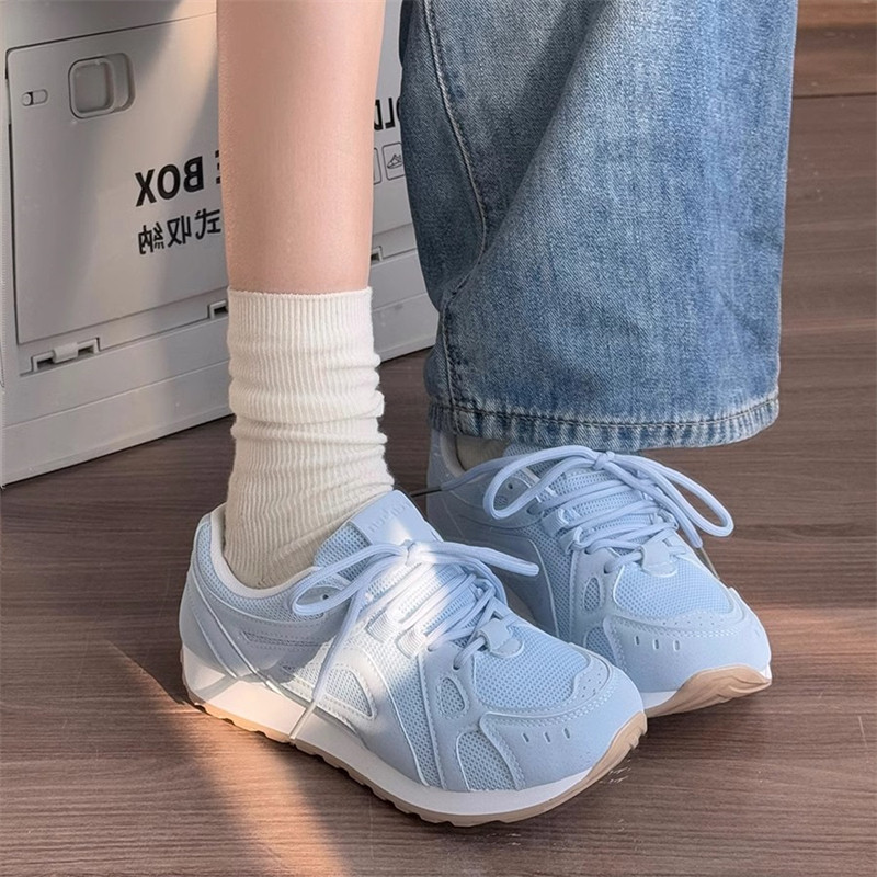 小众女款德训鞋女夏季新款厚底鞋子网面透气增高老爹运动鞋休闲鞋