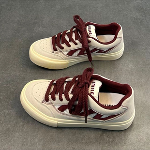 鞋子男鞋百搭休闲低帮透气板鞋厚底潮牌2025新款休闲复古德训鞋男