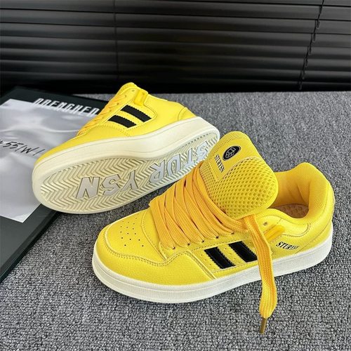 港风设计感面包鞋男ins潮2025秋季新款学生情侣百搭运动休闲板鞋