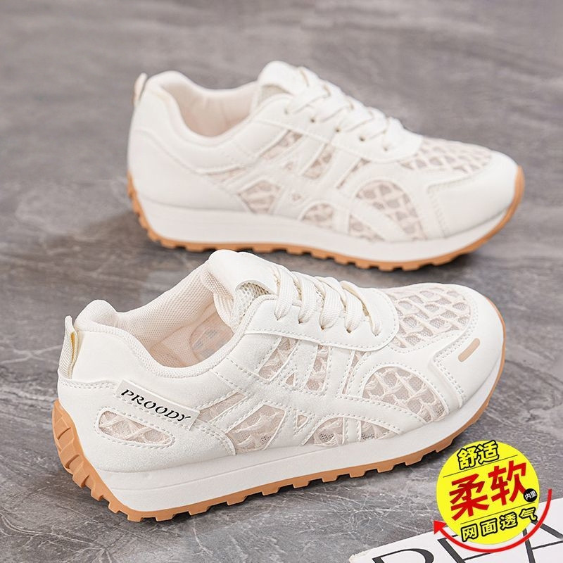 运动鞋女夏2025年夏季新款网面透气轻便跑步女鞋休闲百搭阿甘网鞋