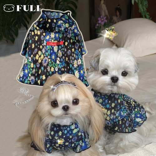 FULIPET春夜花园系列宠物服装西施犬马尔济斯比熊雪纳瑞