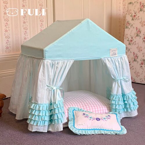 FULIPET「薄荷海」苎麻小屋.HOME系列.西施犬马尔济斯比熊
