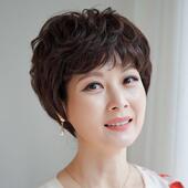 假发女逼短发真发自然蓬松饱中满短卷发IGG老年妈妈整体全头假套