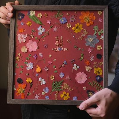 相框手工DYI复古相框干花压框花植物标本燥树脂实木画挂墙摆台EEC