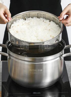 3思泰16小蒸锅家用304不锈钢加厚锅两用小电号层蒸锅功多能隔水蒸