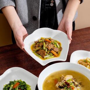 顺祥陶瓷碗碟盘装家用团圆拼盘餐具组合碗乔迁之喜入宅天青色拼套