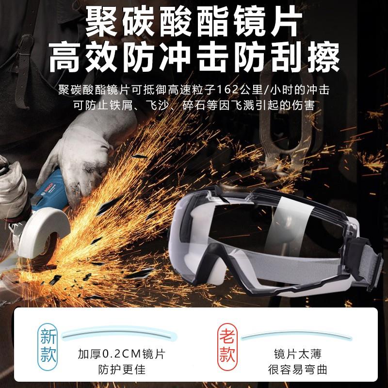 起护目防尘不面雾角磨机罩劳保防粉尘切割护镜眼眼镜骑行防护