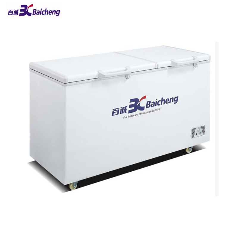 百诚 BD/C-428/528/628双门单温冷冻冷藏卧式冰柜冻肉柜冻牛肉柜