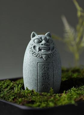 石敢当茶宠摆件精品可养创意青砂石茶桌茶道茶玩配件茶盘装饰摆设