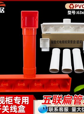 电视背景墙壁开关盒子暗盒 PVC扁管分体63弯头套装式86插座底线盒