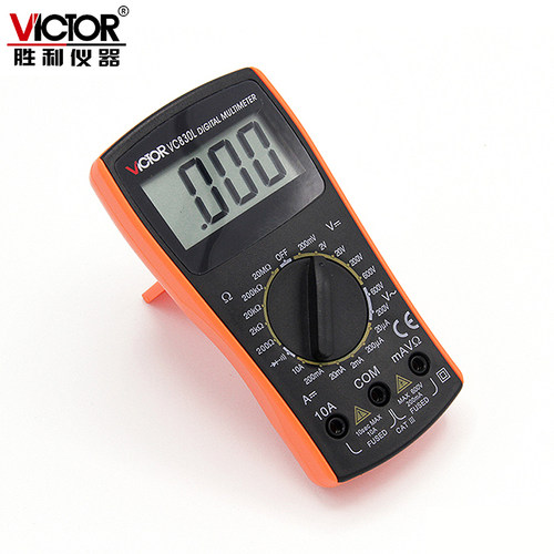 胜利VC830L数字万用表 手持数显多用表 带蜂鸣功能 3位半