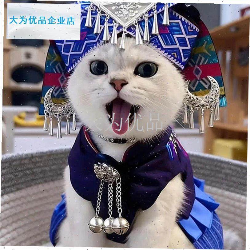 咪帽子壮族d苗族少数民族头饰宠物民族风头套创意变装拍摄道具.,宠物/宠物食品及用品,发饰/头饰,淘宝优惠券,粉丝福利购,淘宝优惠卷