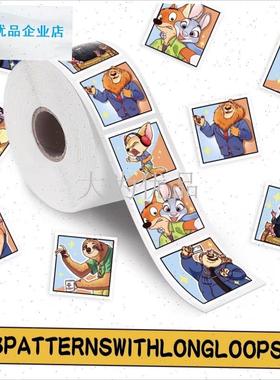 000贴疯狂动物城贴纸可爱朱迪尼克狐I尼克卡通动漫周边贴画封口.