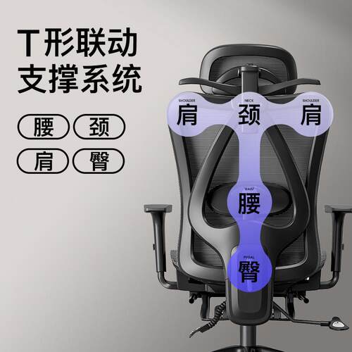 办公适椅用舒学久坐安吉电脑家椅子人体工椅可躺办公室椅子W09电