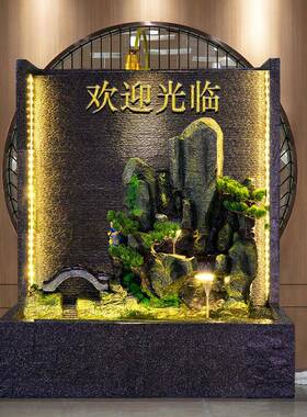 大型水幕屏流风家用客厅玄CIA关布户外庭院创意水瀑景隔断水墙墙