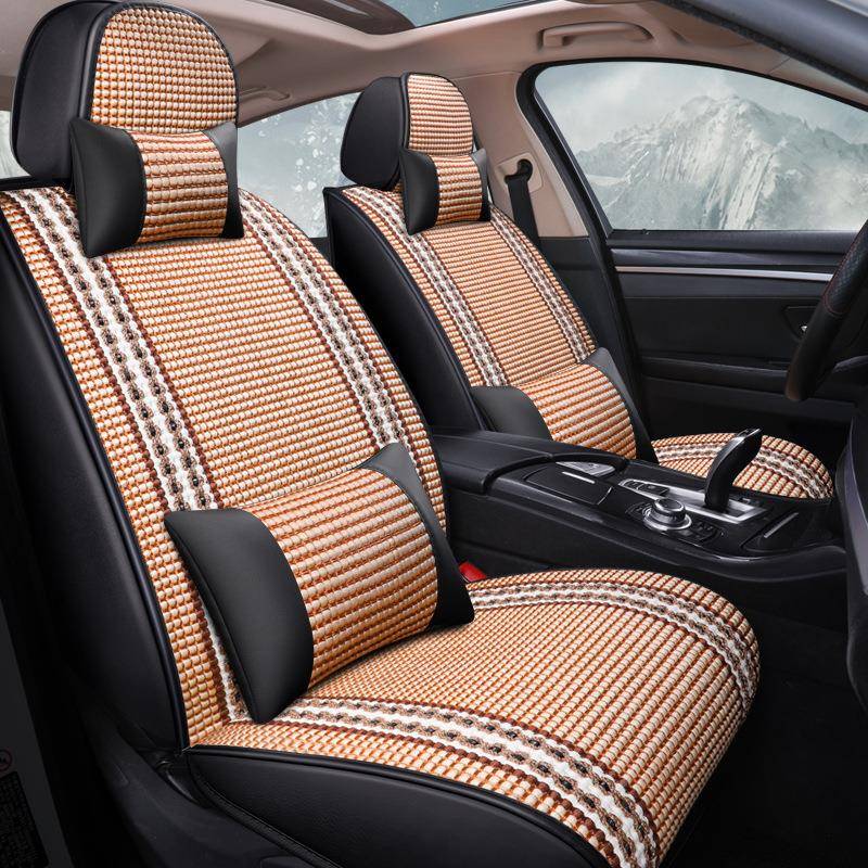 527汽用车坐垫全夏季手编冰丝凉四季通垫编织小车透气包围包坐椅