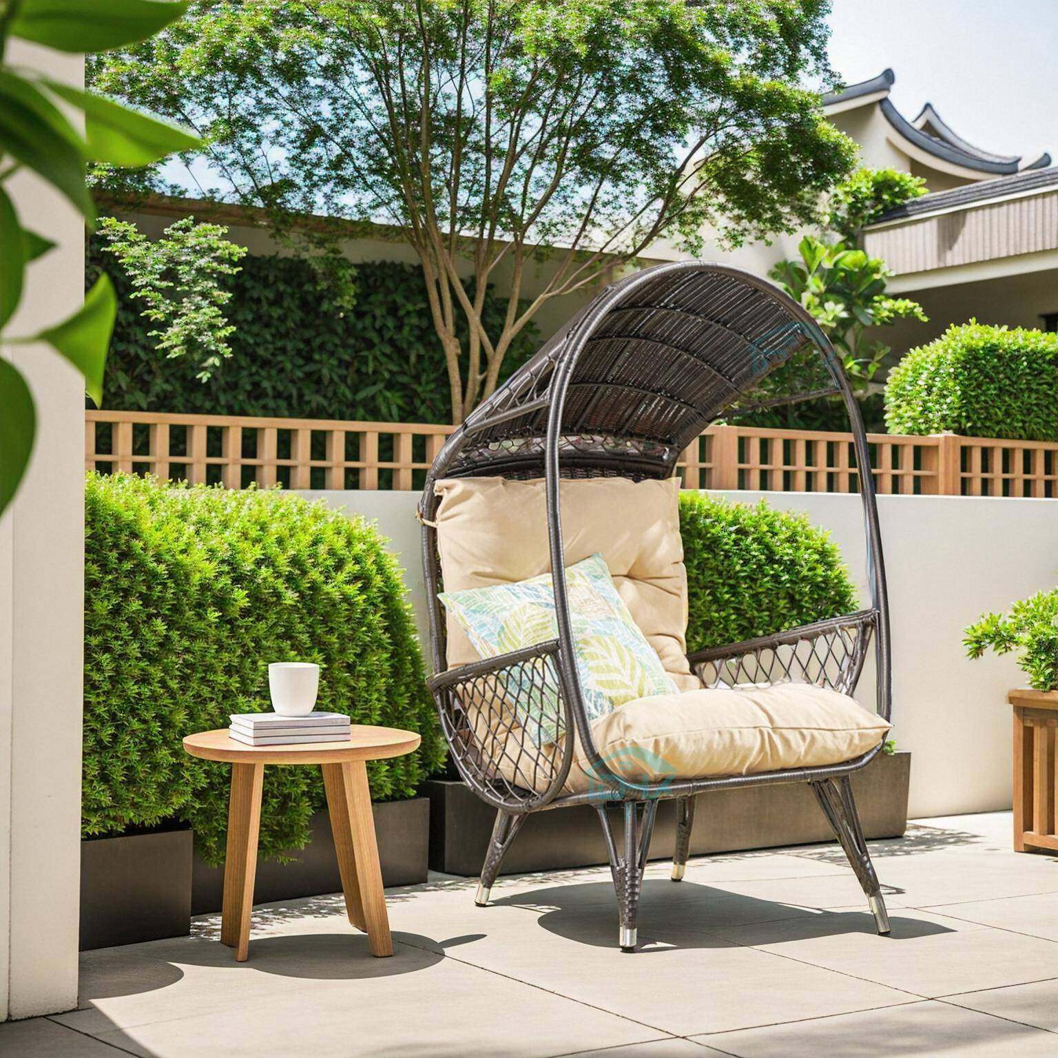 户外巢藤椅秋千阳家台休闲用网红鸟落懒人桌椅组合露天庭院地FGD