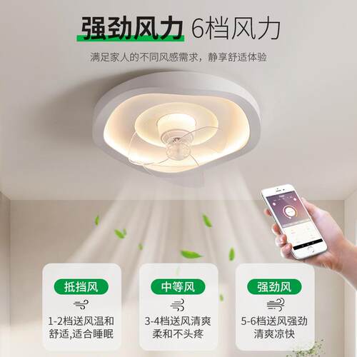 风扇灯房吸顶灯卧室现灯40859代简电约扇智能一体餐厅吊扇灯饭厅