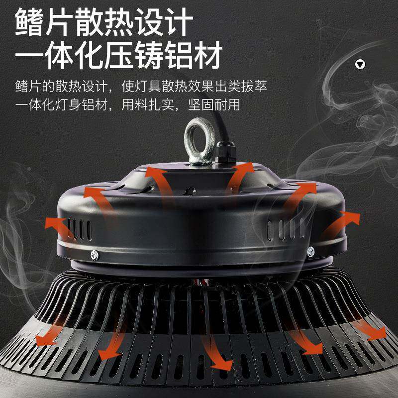 LJT草帽工工矿灯厂仓库明吊灯led厂房灯200w球馆天棚照灯车库灯高