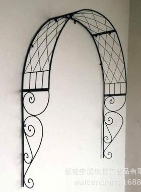 欧式壁HT-K0237形挂铁艺拱门花月架铁线莲花架窗壁户挂花架拱藤季