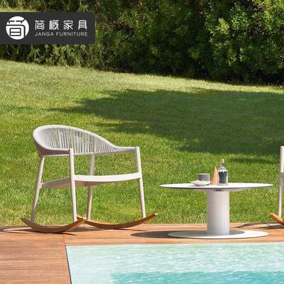 户外家具庭22-1-5-3院用花厅园别墅阳台藤椅海景房摇摇椅客民宿家