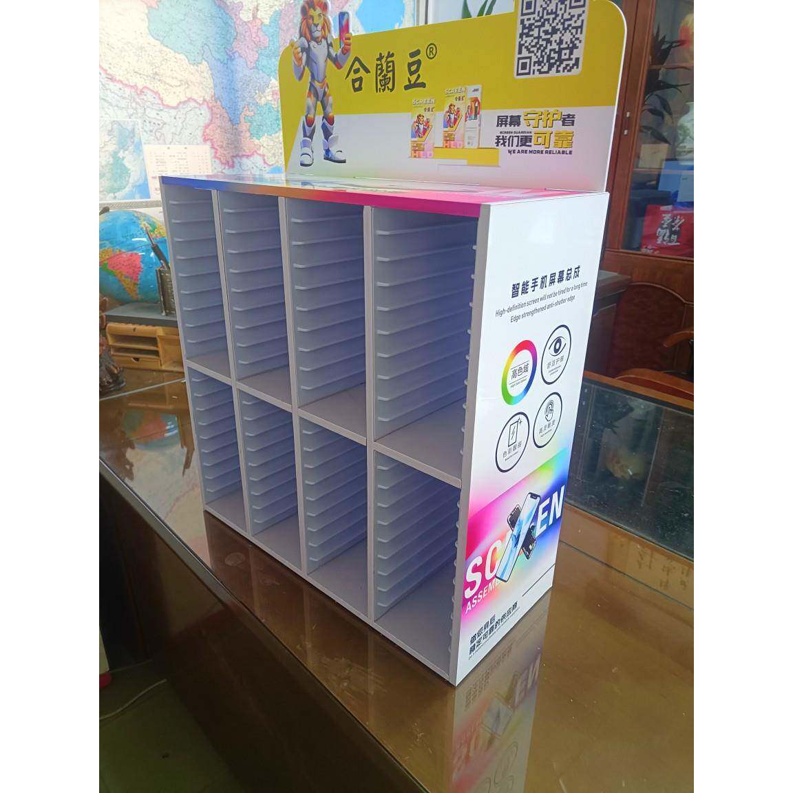 工厂直销手机幕雪弗陈板扫977码展架示加强PVC安屏迪板数码桌面列