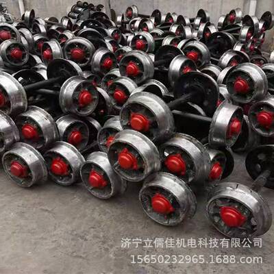 立儒佳1.5T矿车轮对 矿用平板车空心实心轮子 耐高温窑车轮子