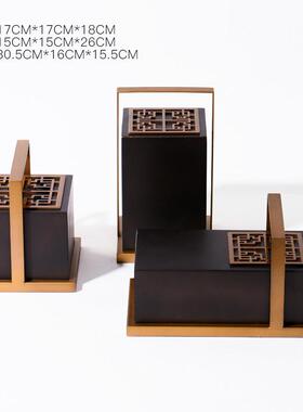 新中式室创HCX意铁酒艺摆件店别墅高端客厅电视柜办玄关公软装饰