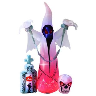 万幽圣节充气LZF灵带彩灯火焰白鬼动碑充气墓气模草坪活场地布置