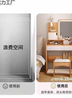 梳妆台小型卧室简约现代小户型床头台柜OYV桌化妆一体迷化妆出你