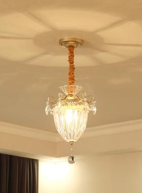 美式水晶晶入吸顶台灯门厅户玄关过道走廊吧阳台灯79887具简约欧